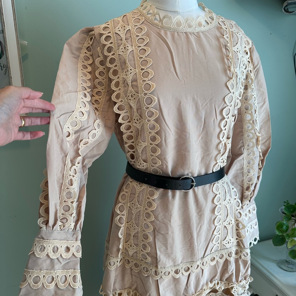 Beautiful Dress with Belt - Picture 5 of 14
